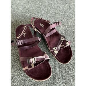 Merrell Womens Size 11 District 3 Burgundy Backstrap Web Sandals Shoes‎ #2-41
